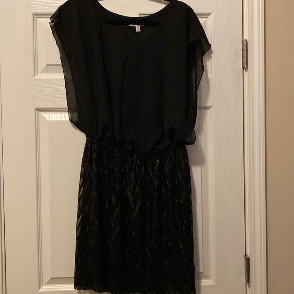 Black dress with sequin bottom